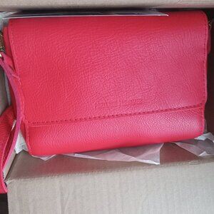 Portland Leather Goods Poppy Red Medium Metro Crossbody